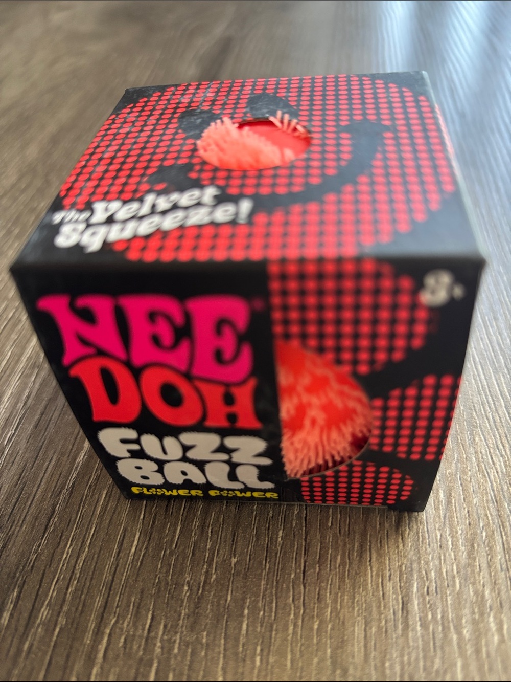 Needoh flower power fuzz ball -orange NWT